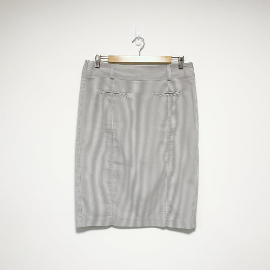 Petrena - Gray and White Striped Skirt