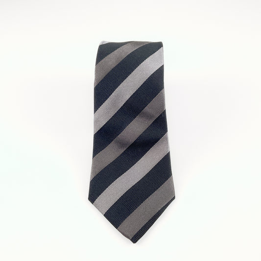 Barkers - Gray Stripe Silk Tie