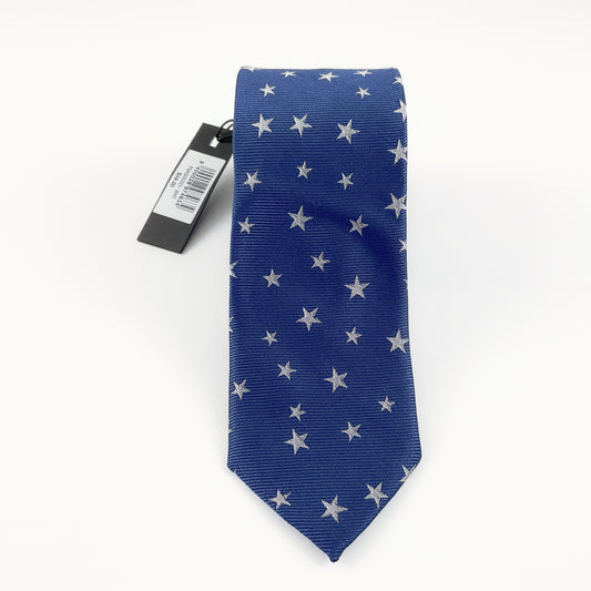Gibson - Silver Star Blue Silk Tie