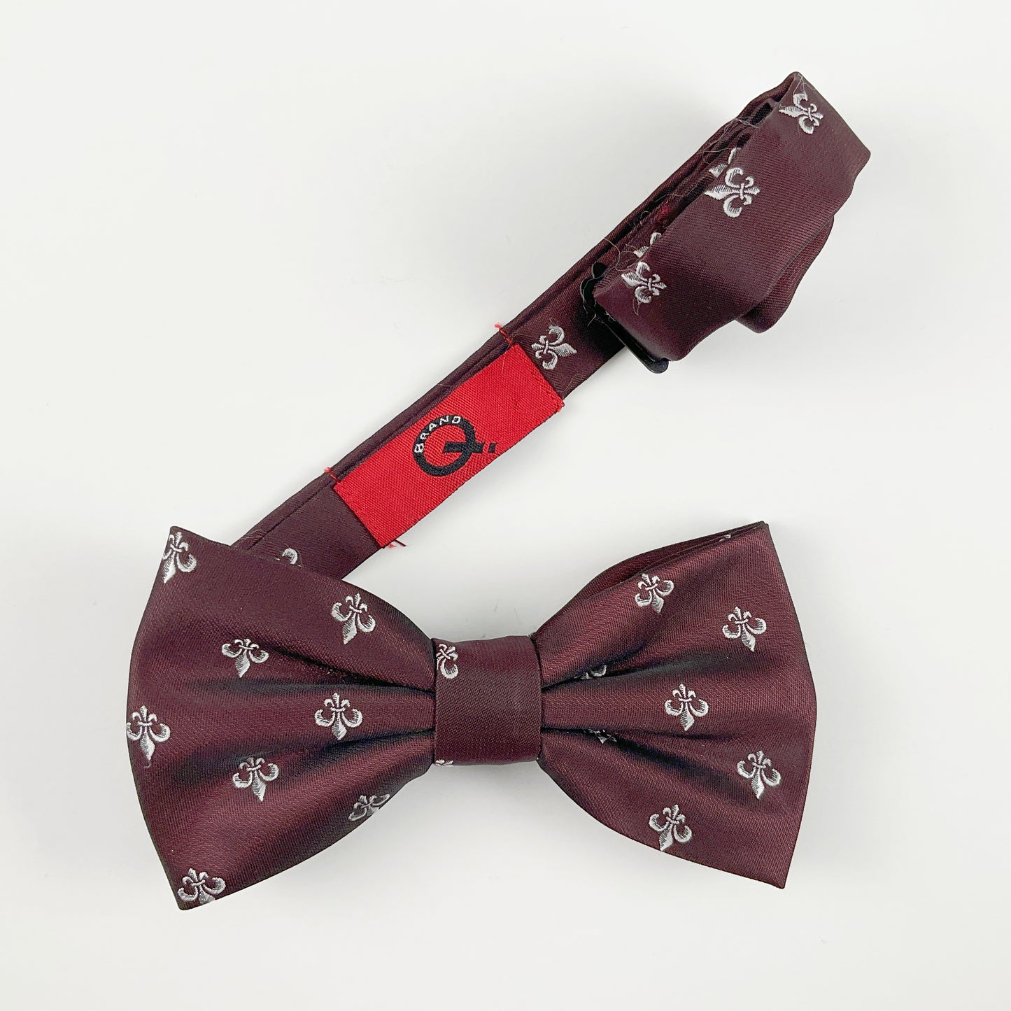 Q Brand - Fleur De Lis Brown Bow Tie