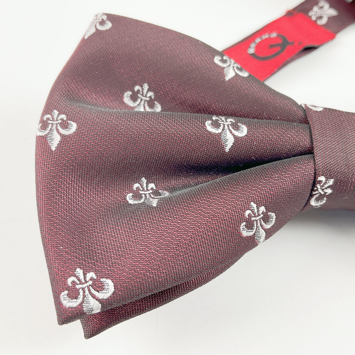 Q Brand - Fleur De Lis Brown Bow Tie