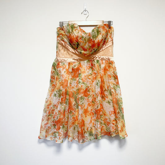 Pagani - Orange Floral Print Dress