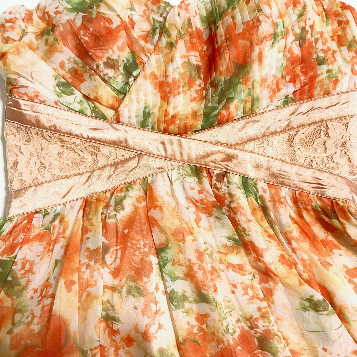 Pagani - Orange Floral Print Dress SPCA Op Shops Pagani - Orange Floral Print Dress SPCA Op Shops