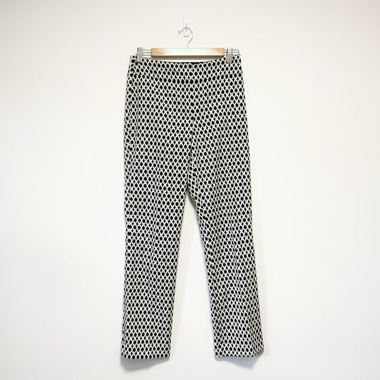 Ella J - Classic White Patterned Pants