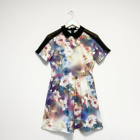 The Style London - Floral Dress with Collar