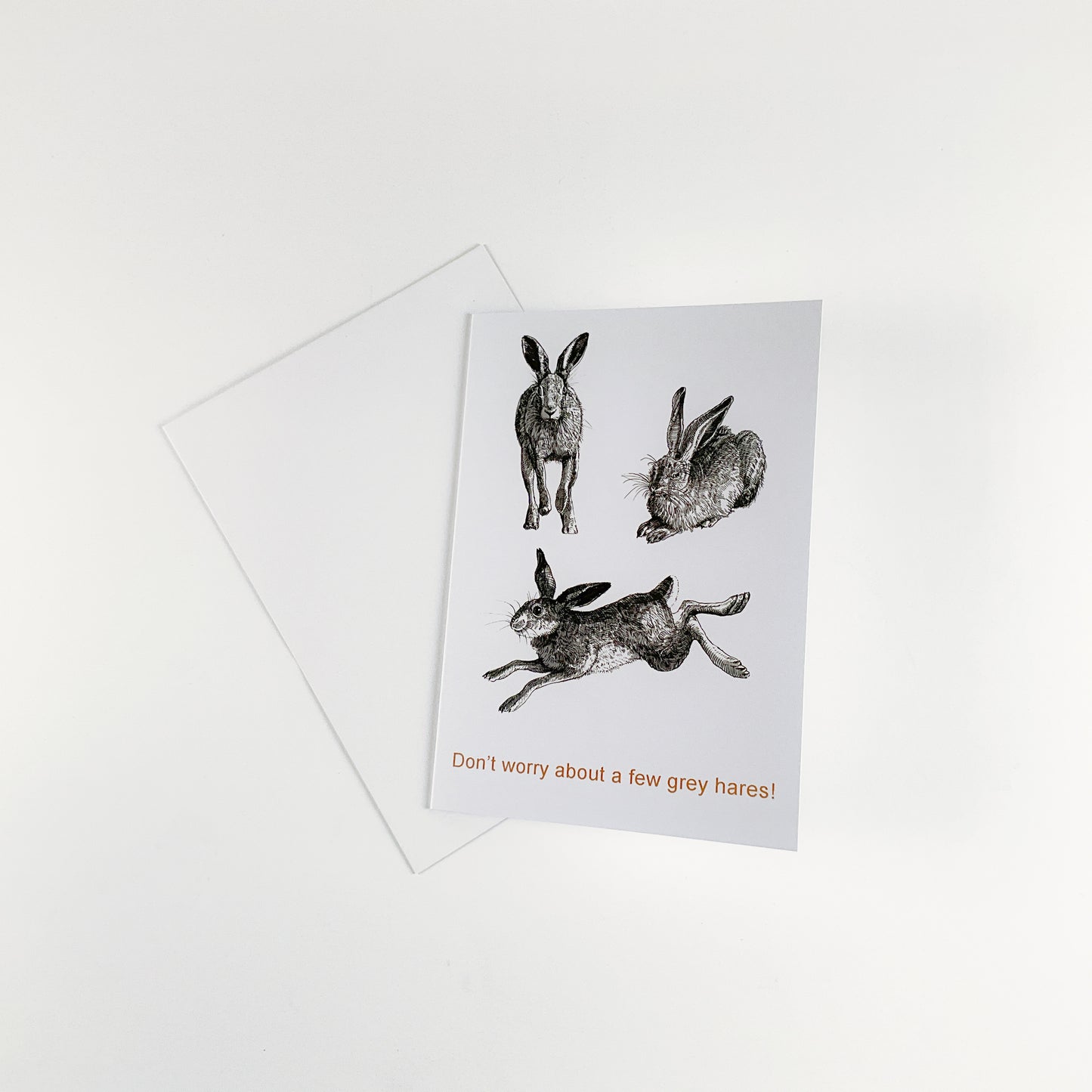 Live Wires Greeting Cards - Don't Worry About A Few Grey Hares!