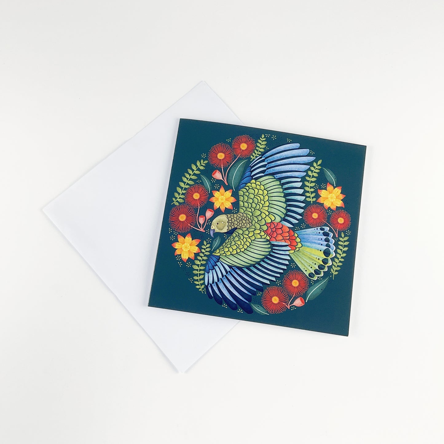 Catherin Marion - Greeting Cards - KEA With Flowers