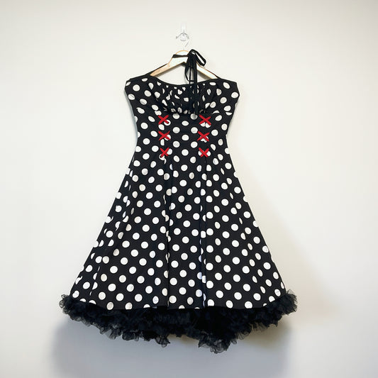 Voodoo Vixen - Puffy Tutu Skirt with Polka Dot Dress Included