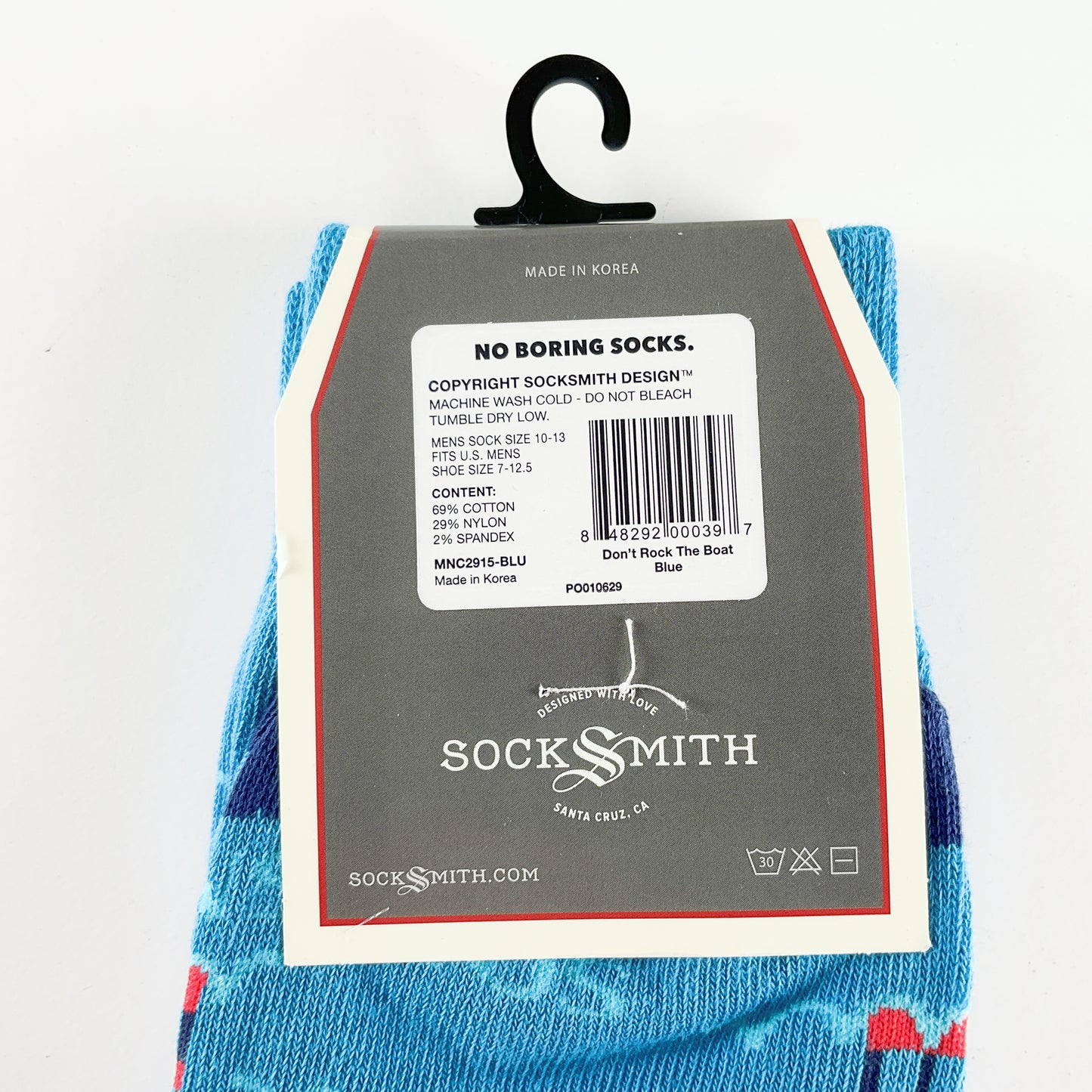 Sock Smith - Don't Rock The Boat Blue