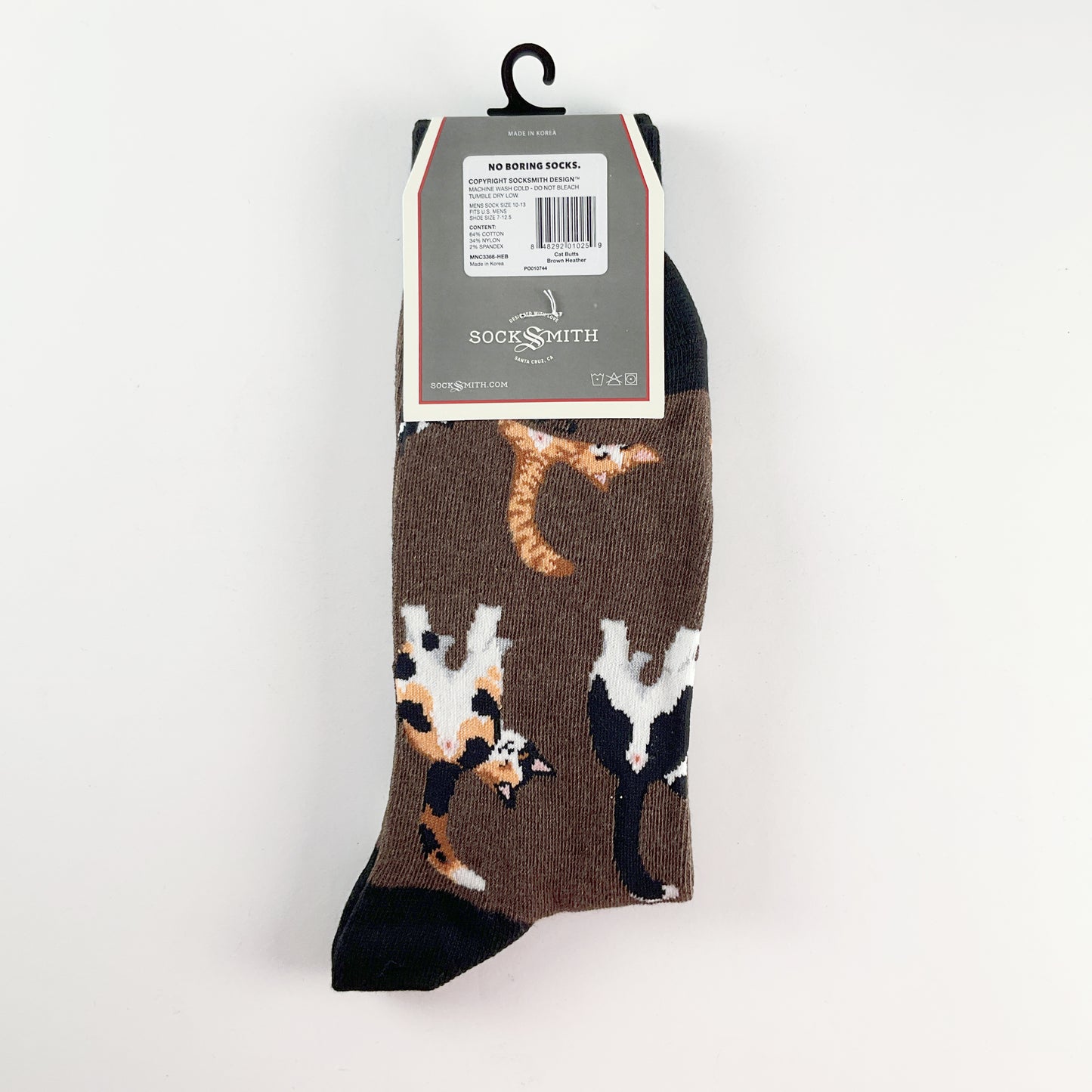 Sock Smith - Cat Butts Brown Heather