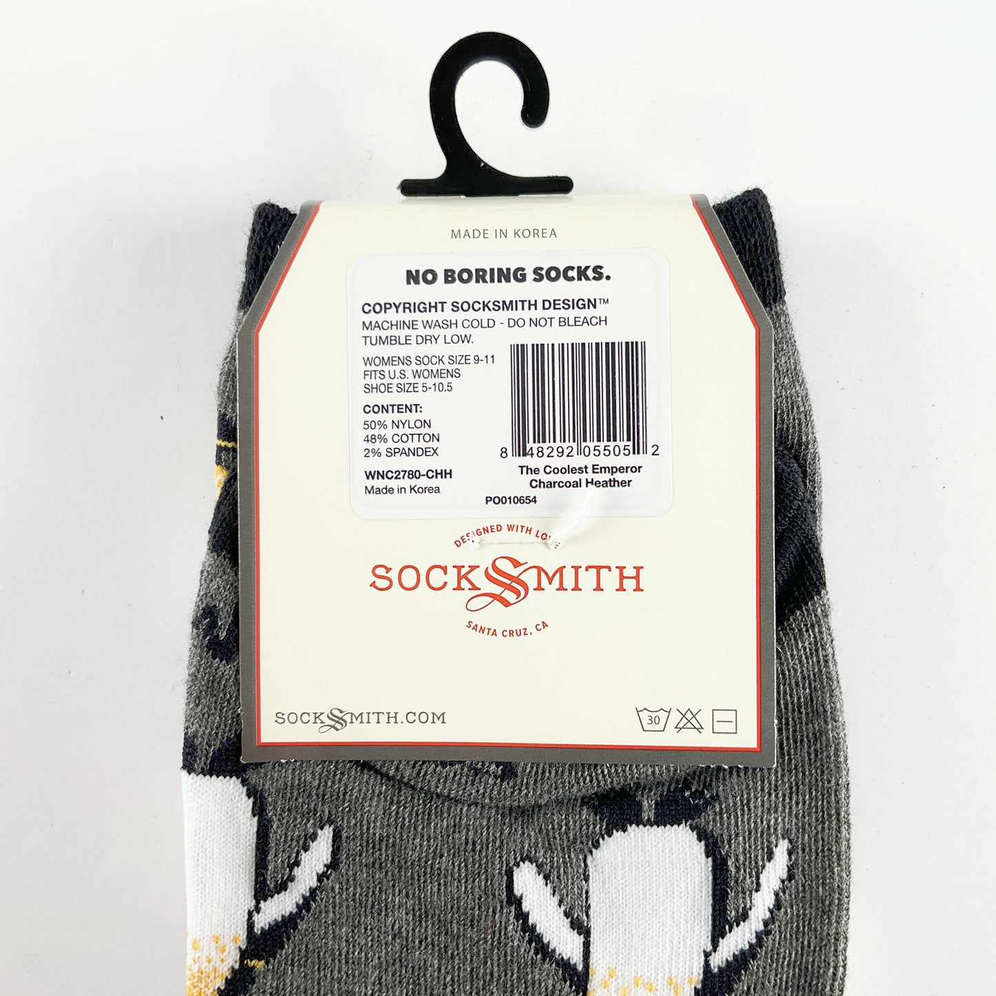 Sock Smith - The Coolest Emperor Charcoal Heather