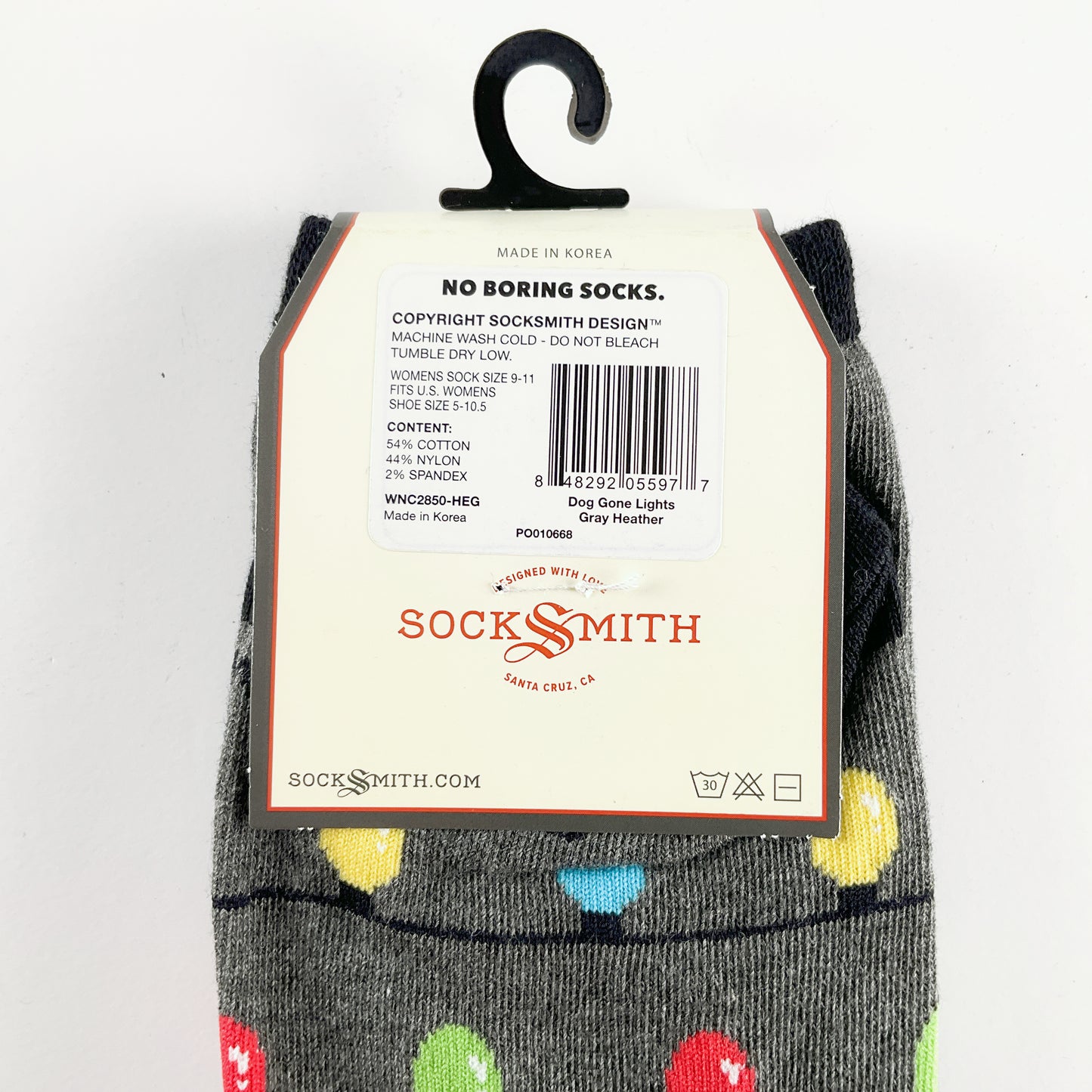 Sock Smith - Dog Gone Lights Gray Heather