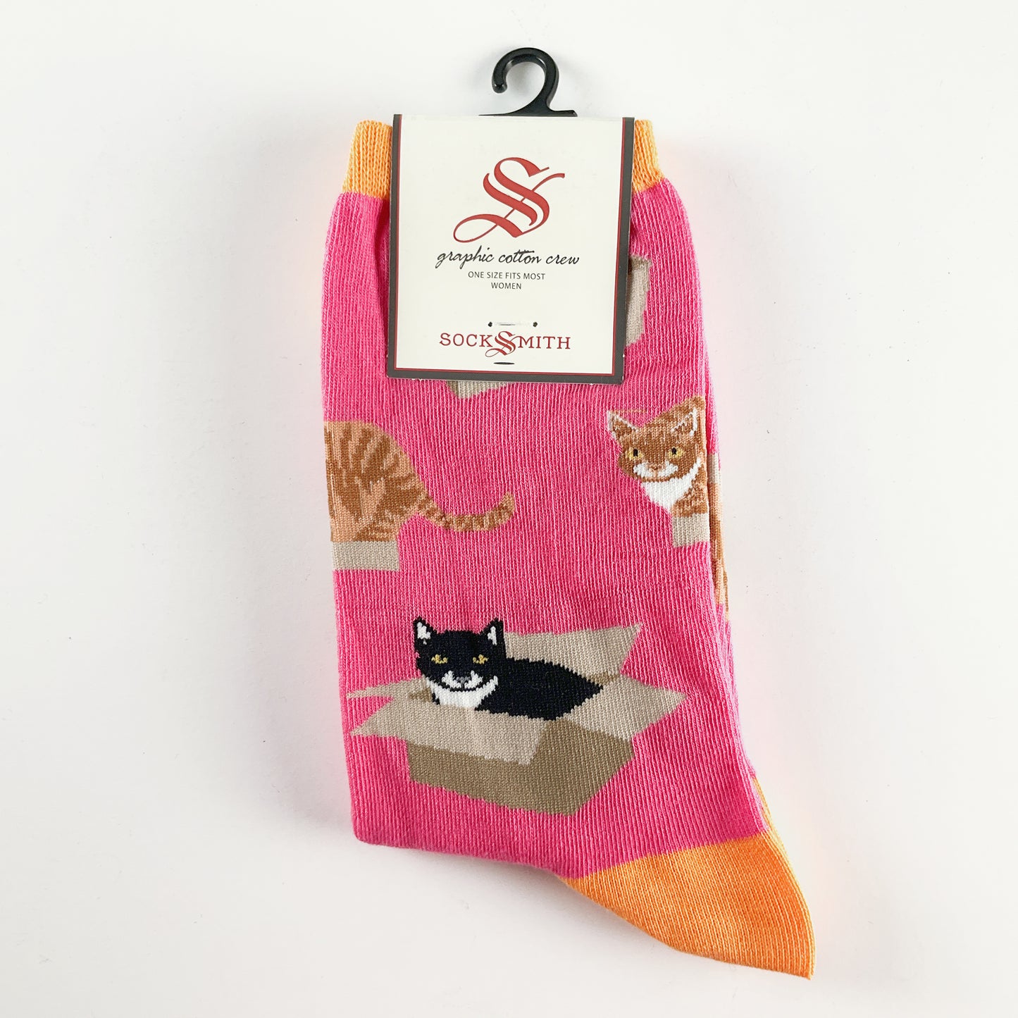 Sock Smith - Cat In A Box - Pink