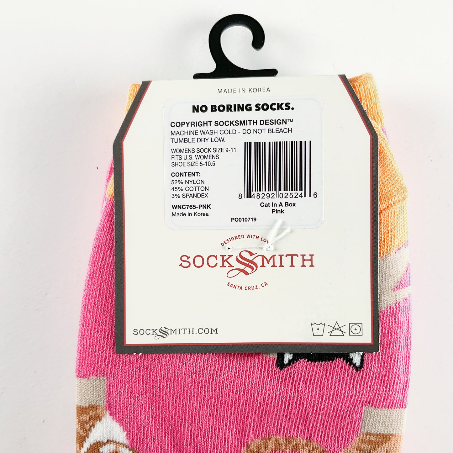 Sock Smith - Cat In A Box - Pink