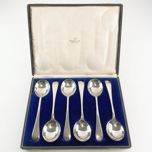 Walker & Hall - Six Soup Spoons