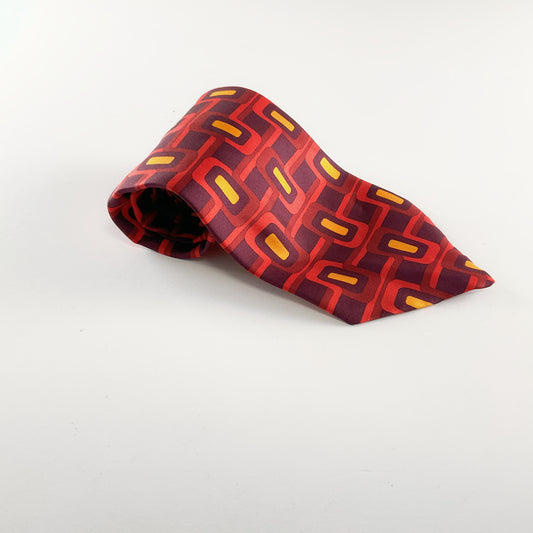 Next - Red Geometric Tie