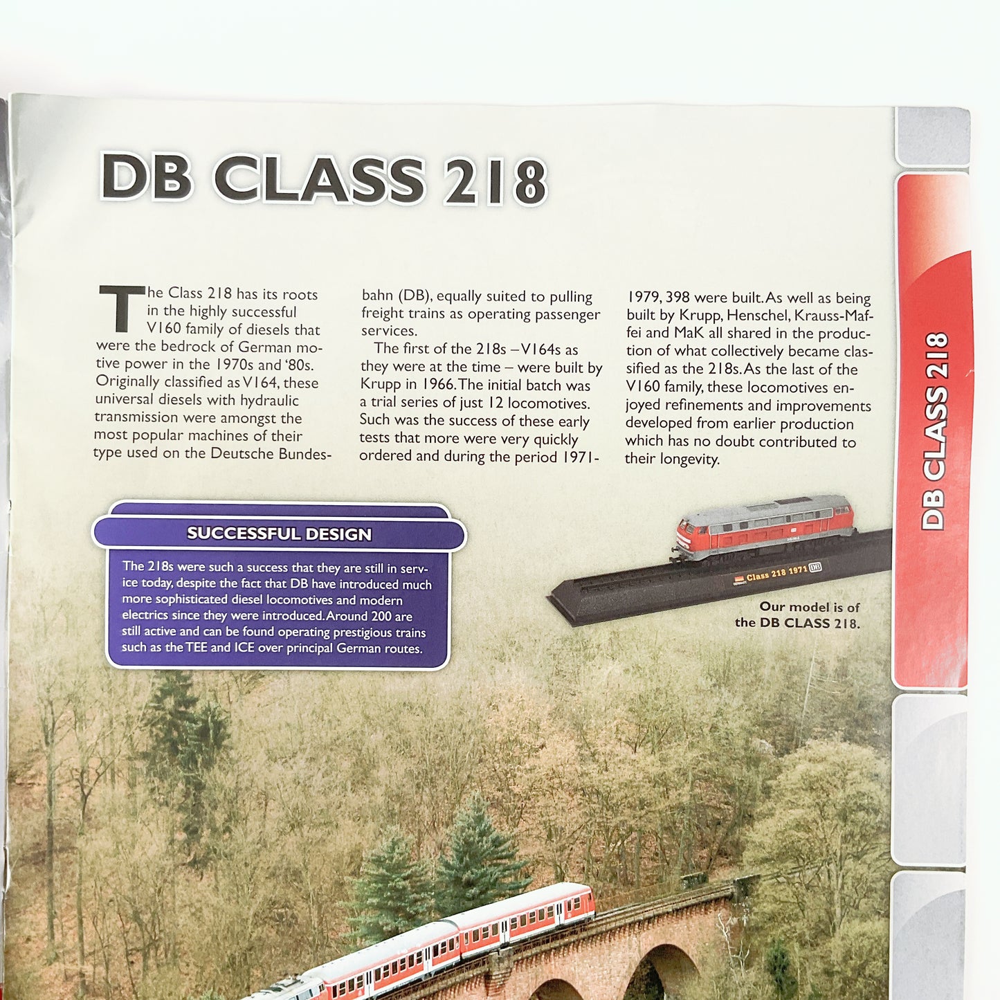 AMERCOM - LOCOMOTIVES - Class 218 - 1971 die-cast model 1:160 (With Magazine)