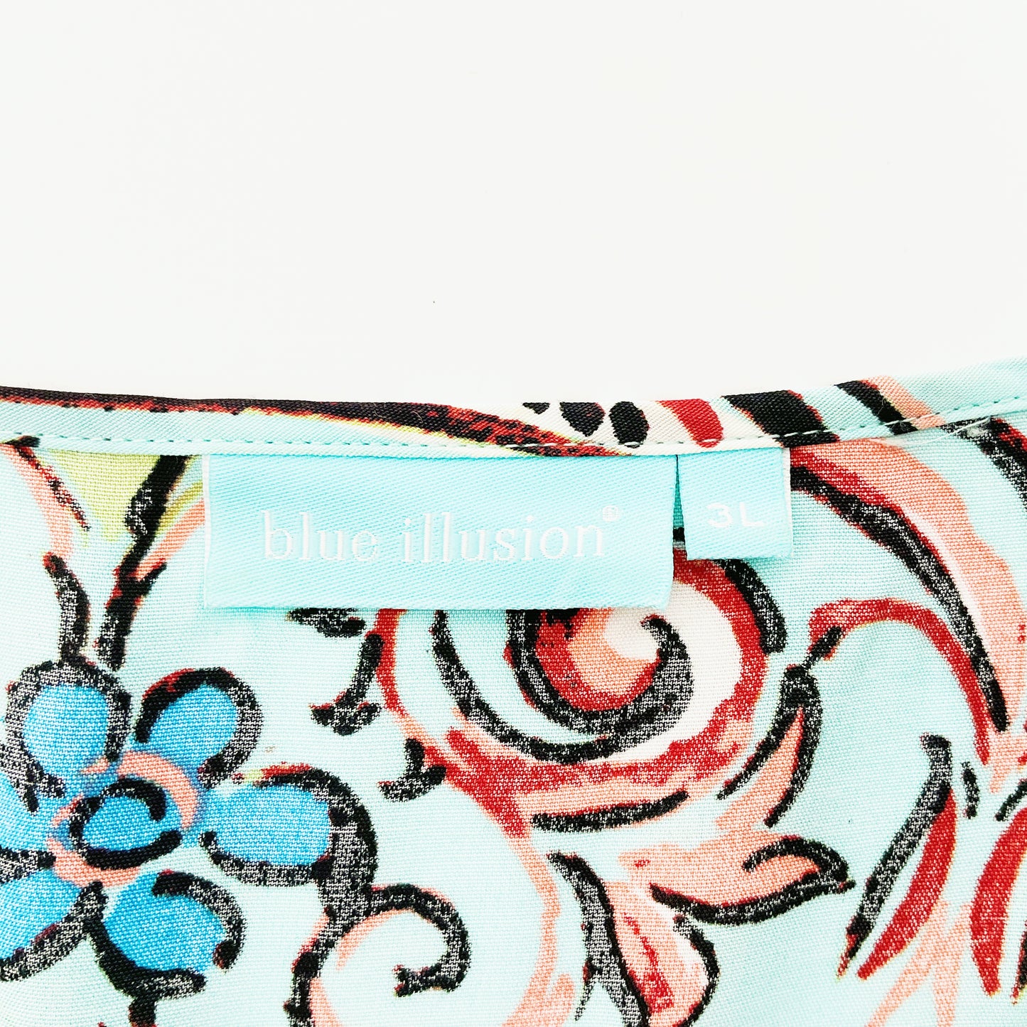 Blue illusion - Printed Linen Dress SPCA Op Shops Blue illusion - Printed Linen Dress SPCA Op Shops