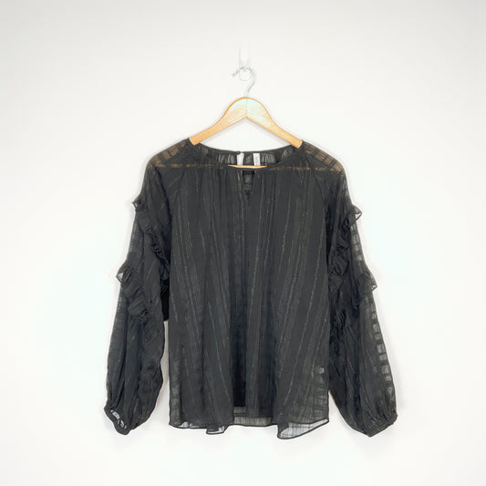 Leila + Luca - Black Long Sleeve Blouse