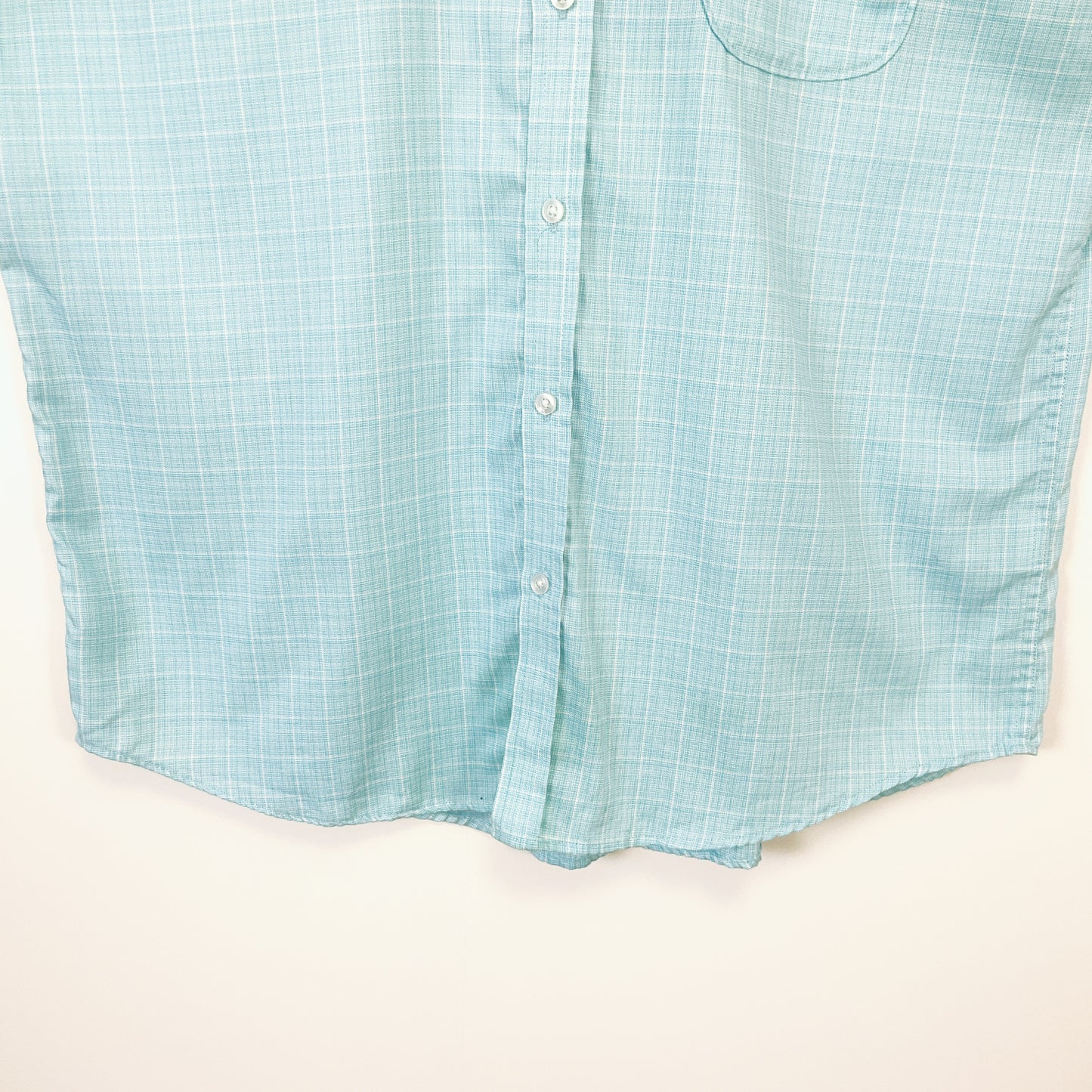 PERRONE - Easy Care Short Sleeve Cyan Shirt