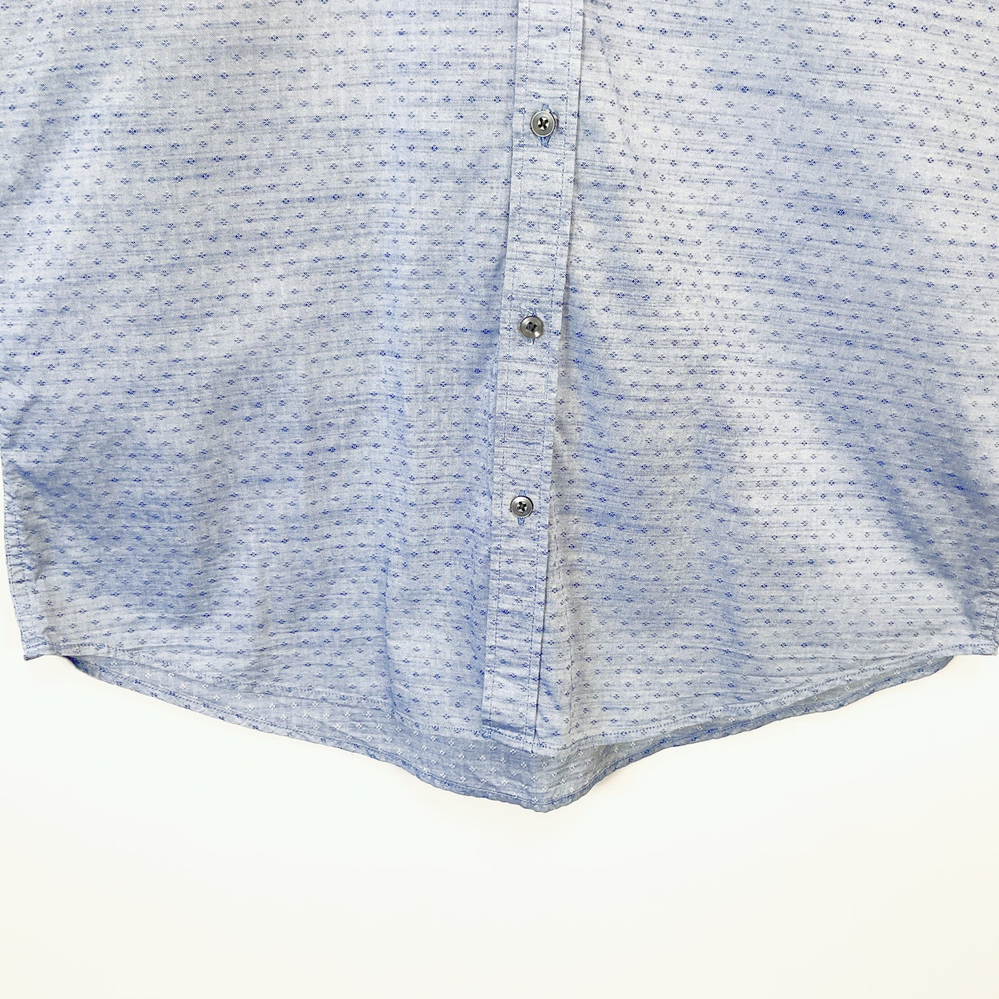 PERRONE - Easy Care Short Sleeve Blue Shirt