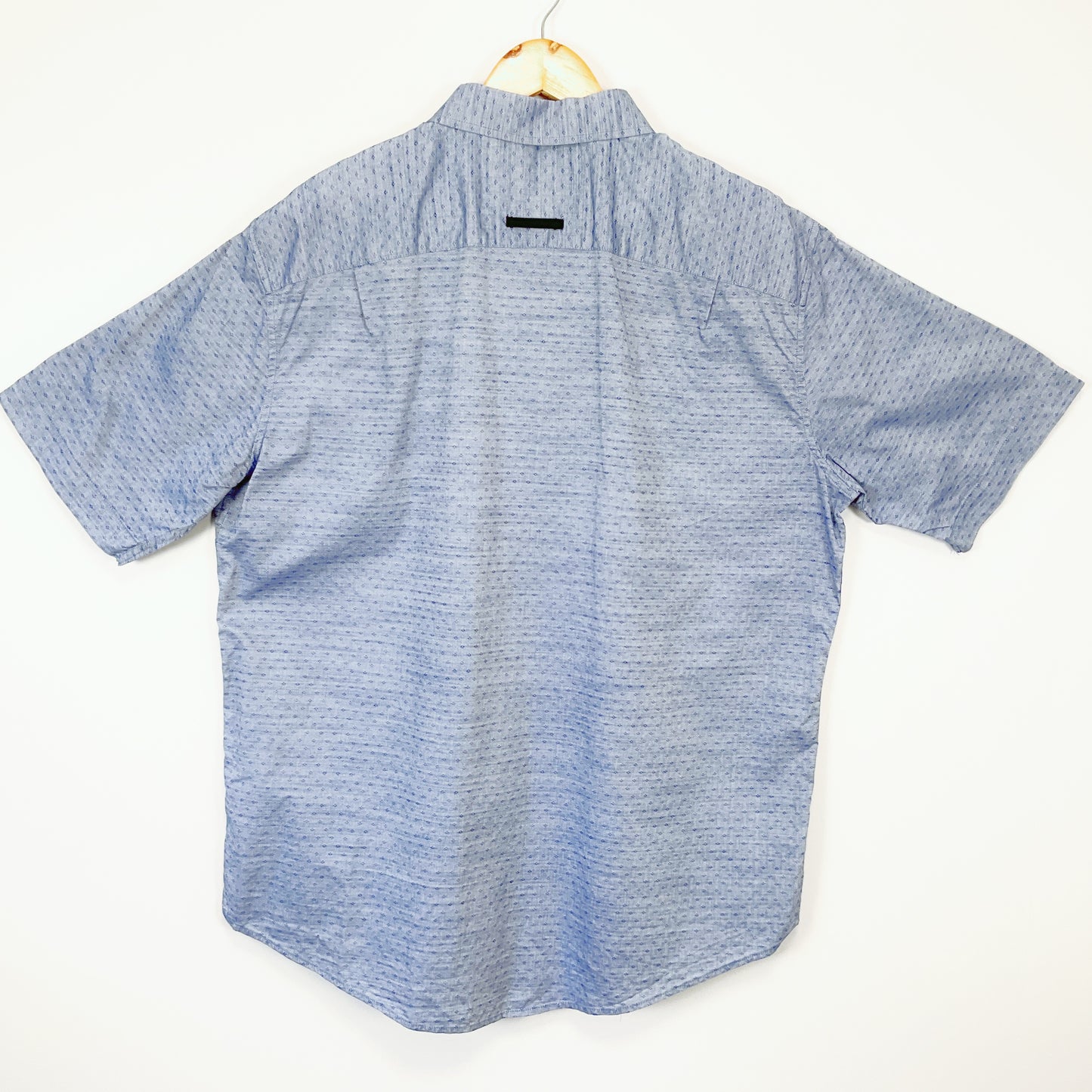 PERRONE - Easy Care Short Sleeve Blue Shirt