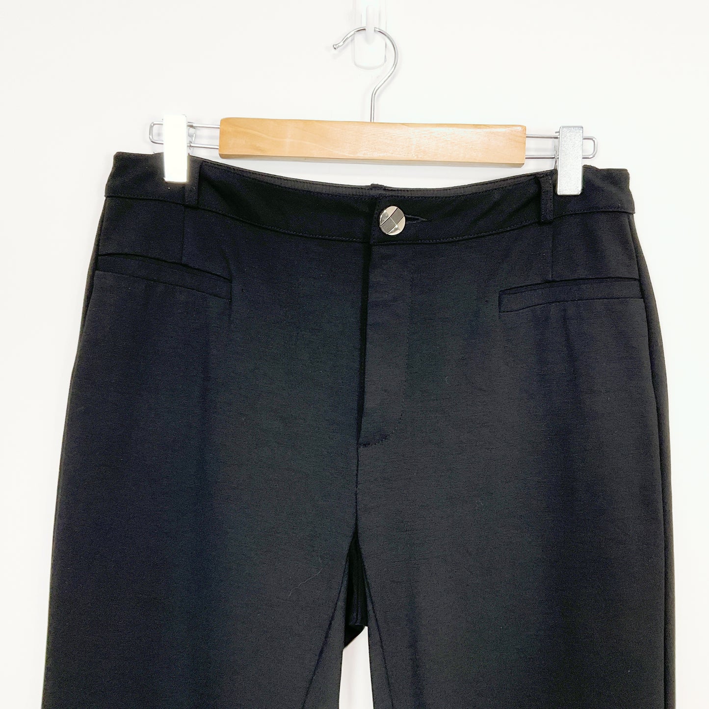 MACJAYS - Stretch Black Pant with Faux Front Pockets