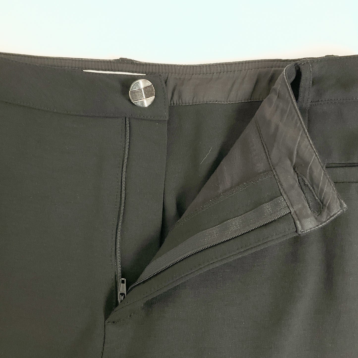 MACJAYS - Stretch Black Pant with Faux Front Pockets