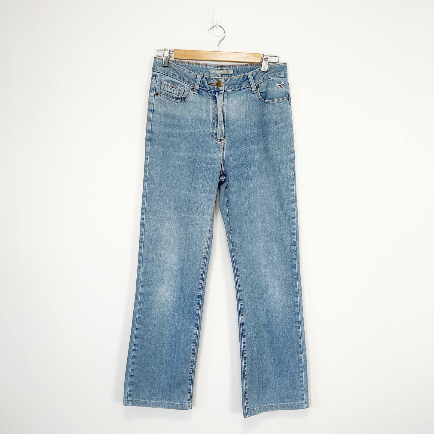 PJ JEANS - Light Blue Wash Straight Leg Jeans