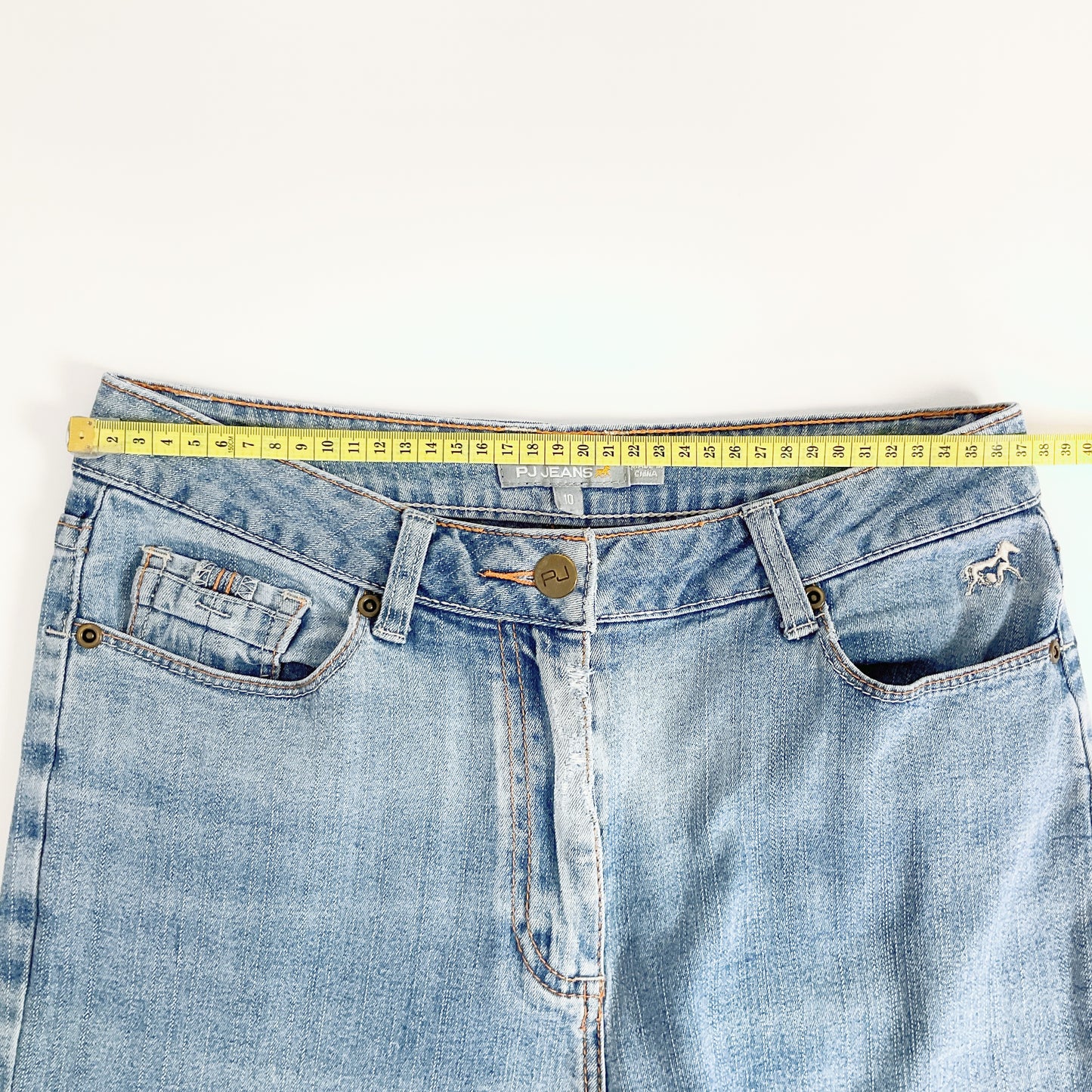 PJ JEANS - Light Blue Wash Straight Leg Jeans