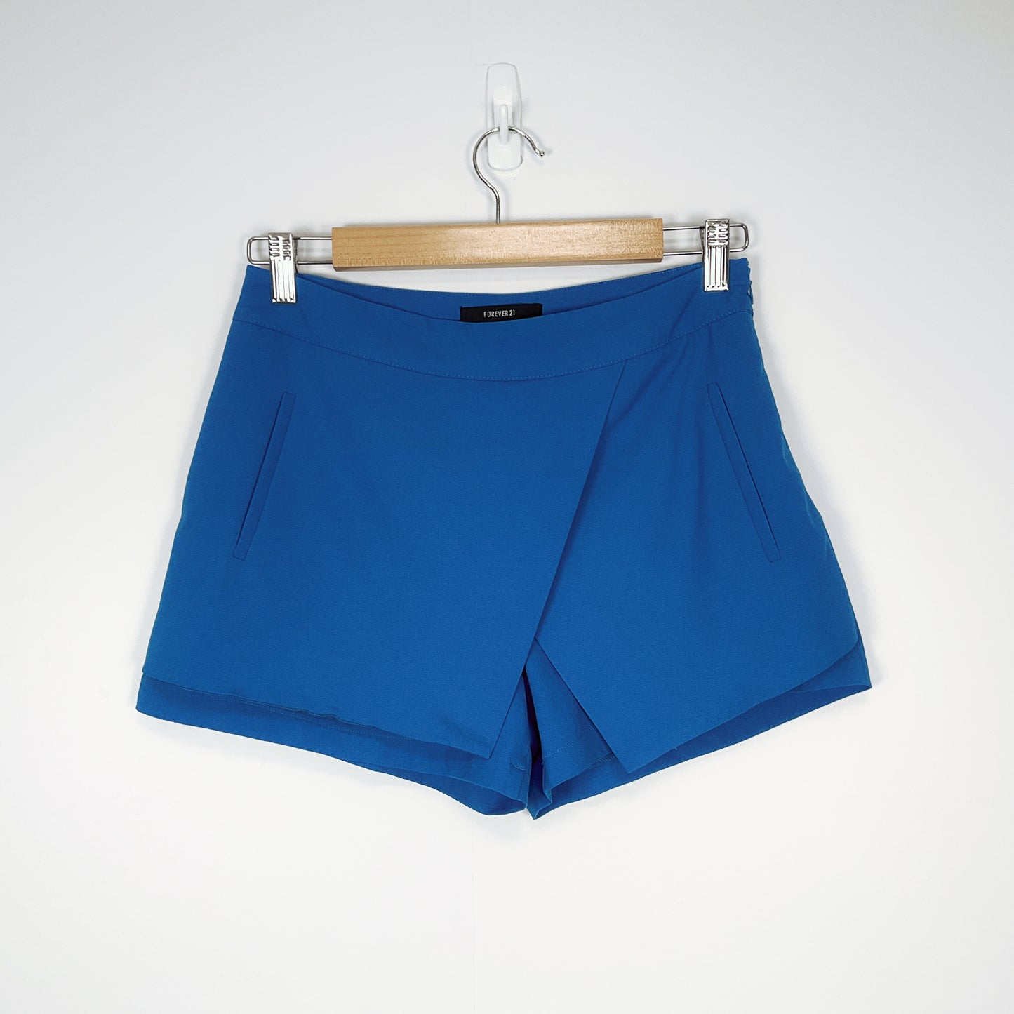 Forever 21 - High-Waisted Blue Tailored Shorts