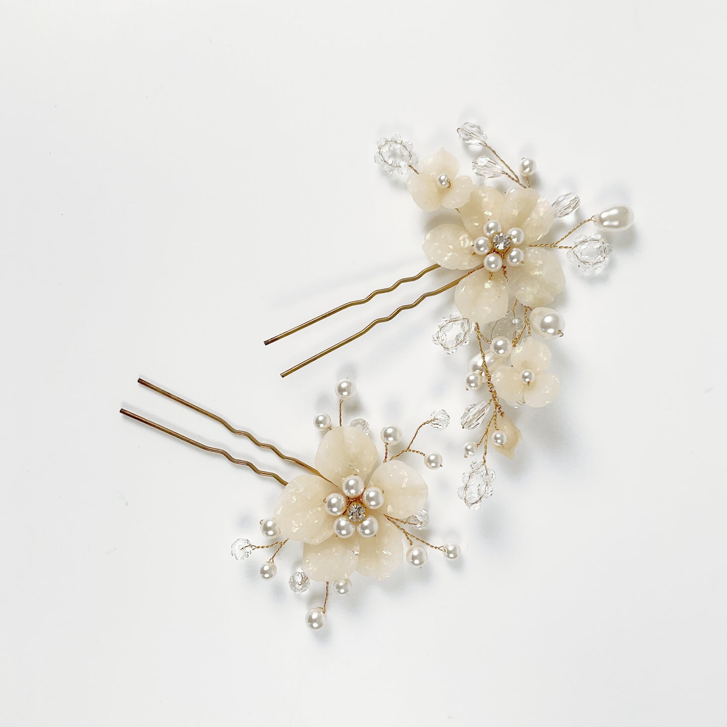 Pearl Floral Hairpins