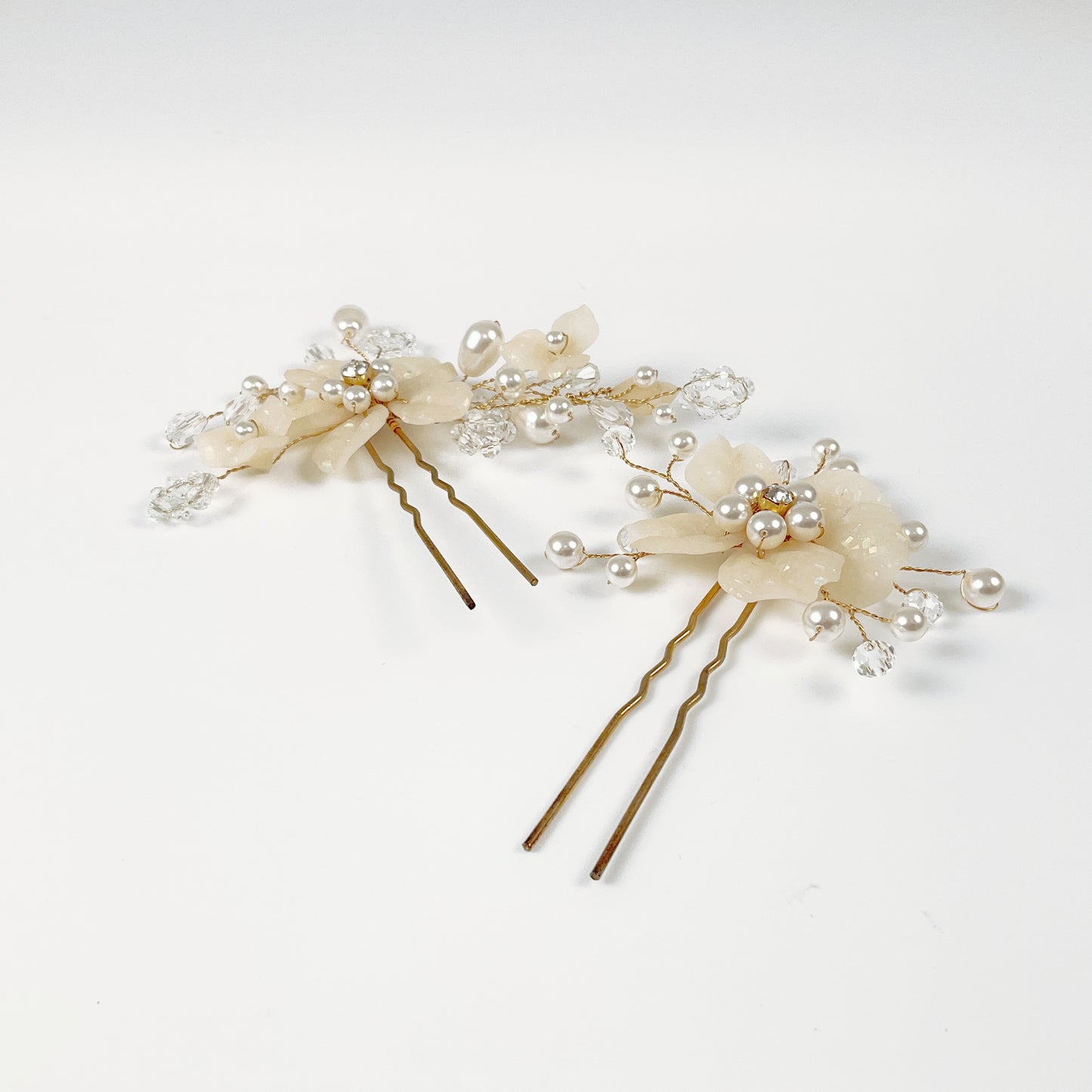 Pearl Floral Hairpins