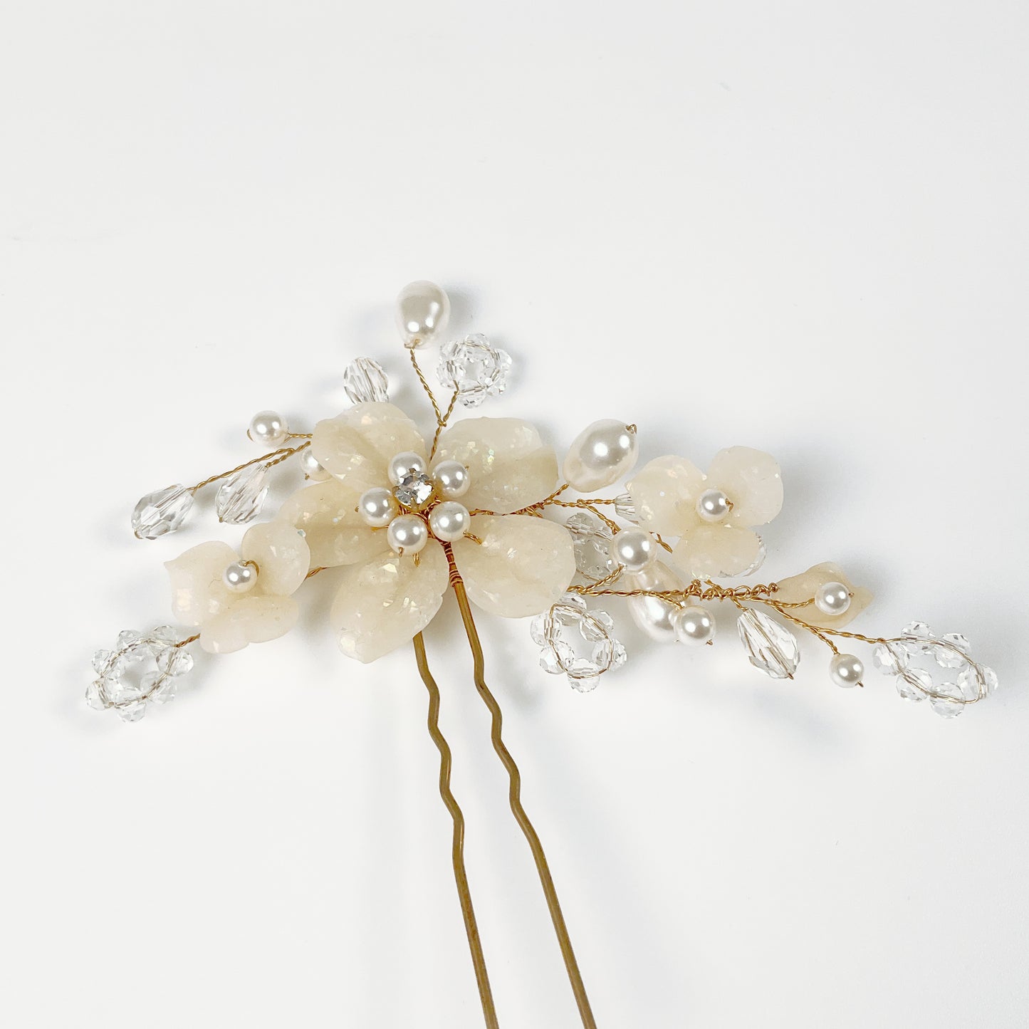 Pearl Floral Hairpins