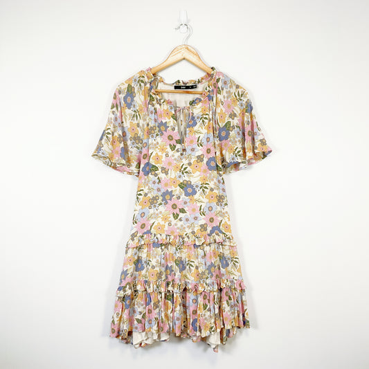 Sportsgirl - Floral Boho Tie-Neck Dress