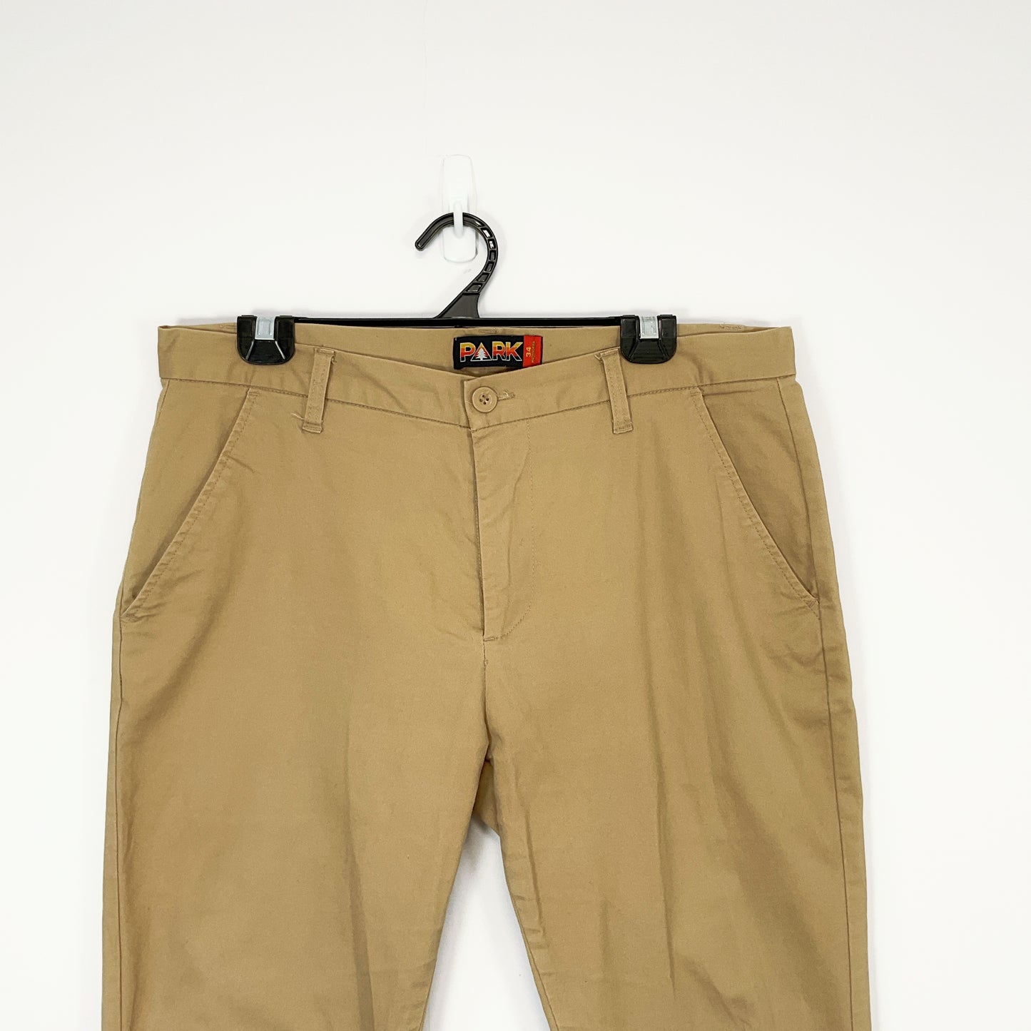 PARK - Casual Cotton Straight-Leg Khaki Trousers