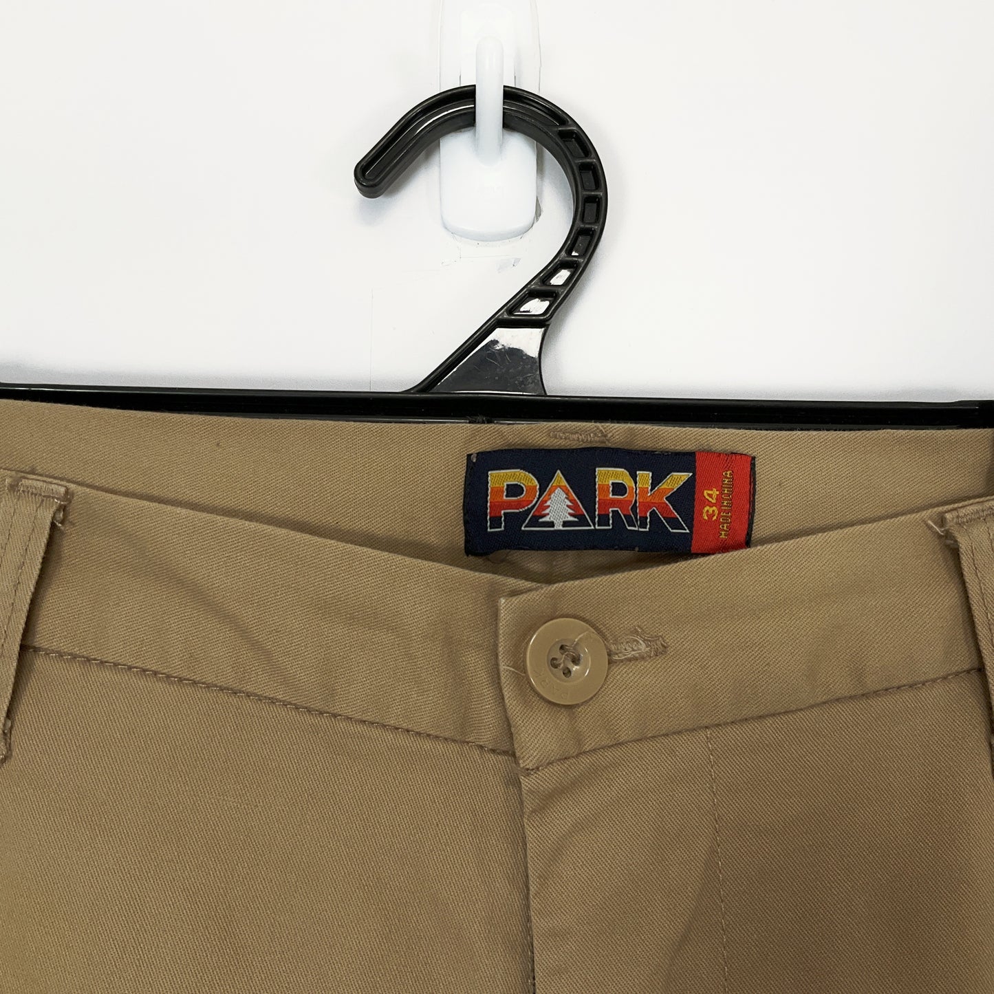 PARK - Casual Cotton Straight-Leg Khaki Trousers