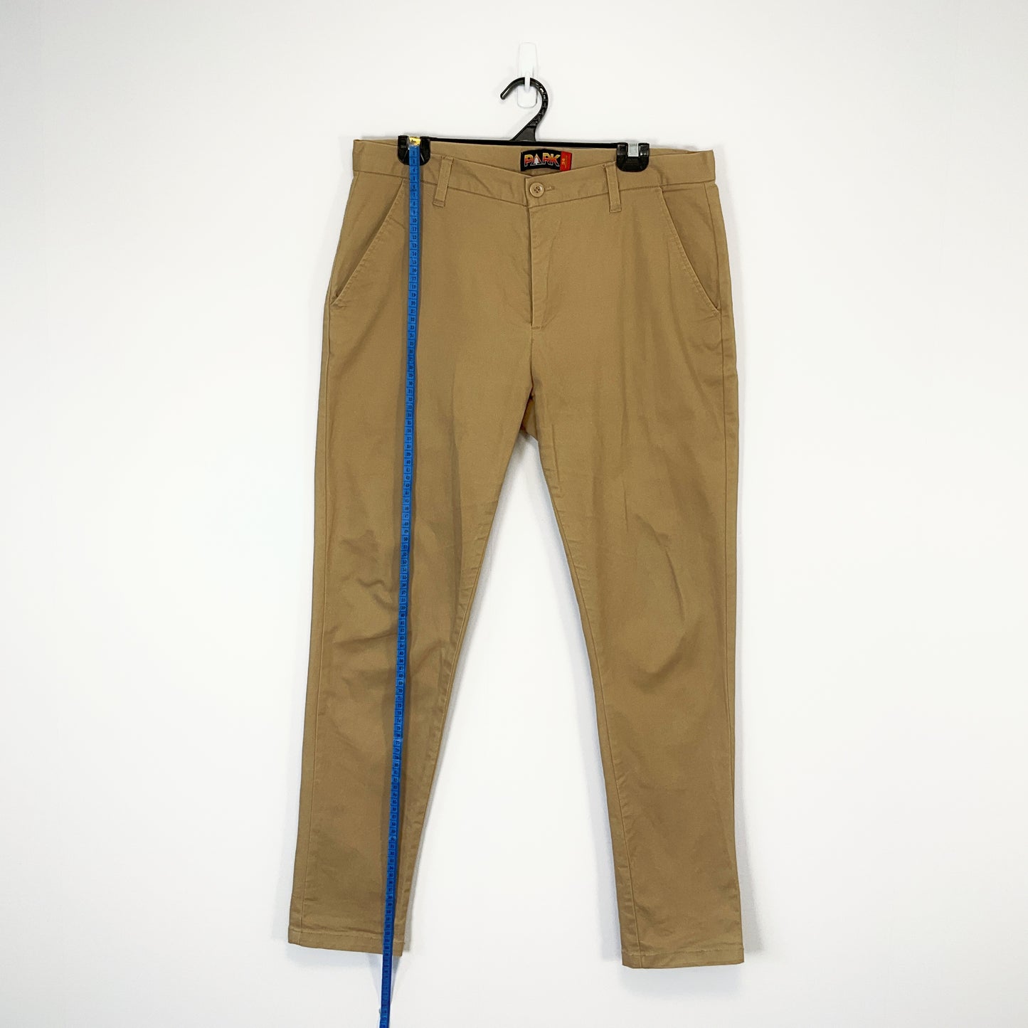 PARK - Casual Cotton Straight-Leg Khaki Trousers