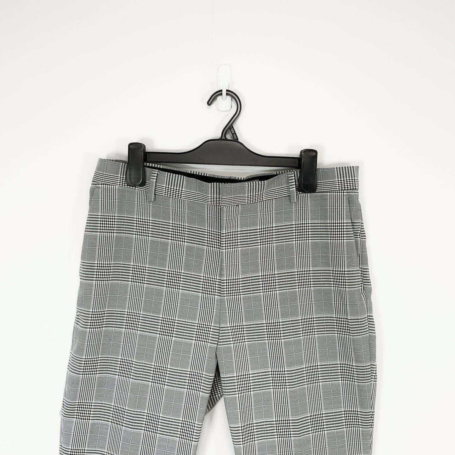 H&M SLIM FIT - Men's Tailored Grey Plaid Pants