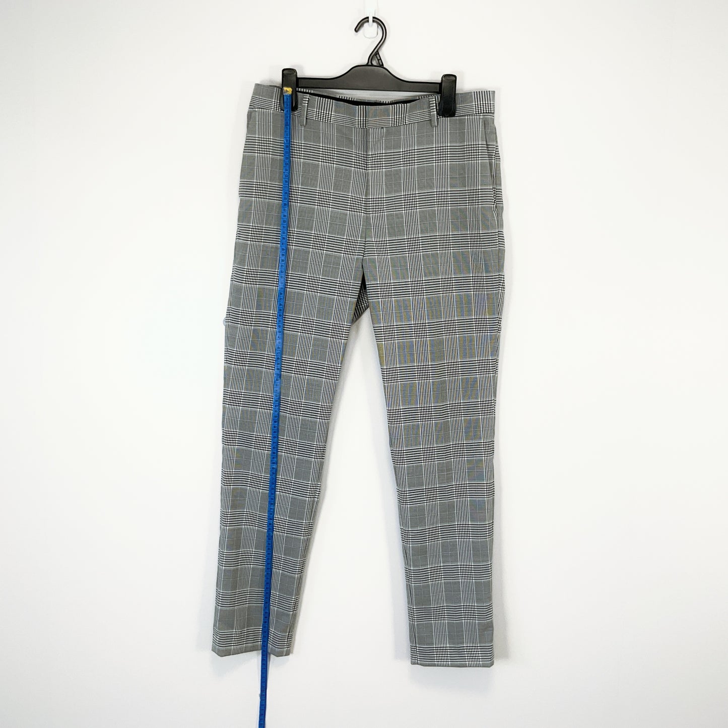 H&M SLIM FIT - Men's Tailored Grey Plaid Pants