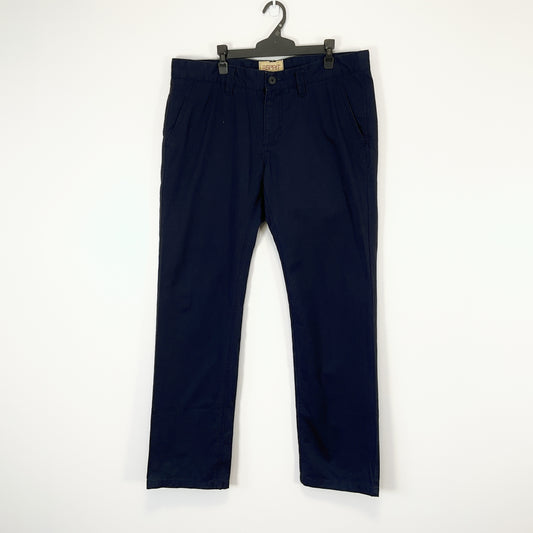 ESPRIT - Men's Casual Navy Straight Leg Cotton Trouser