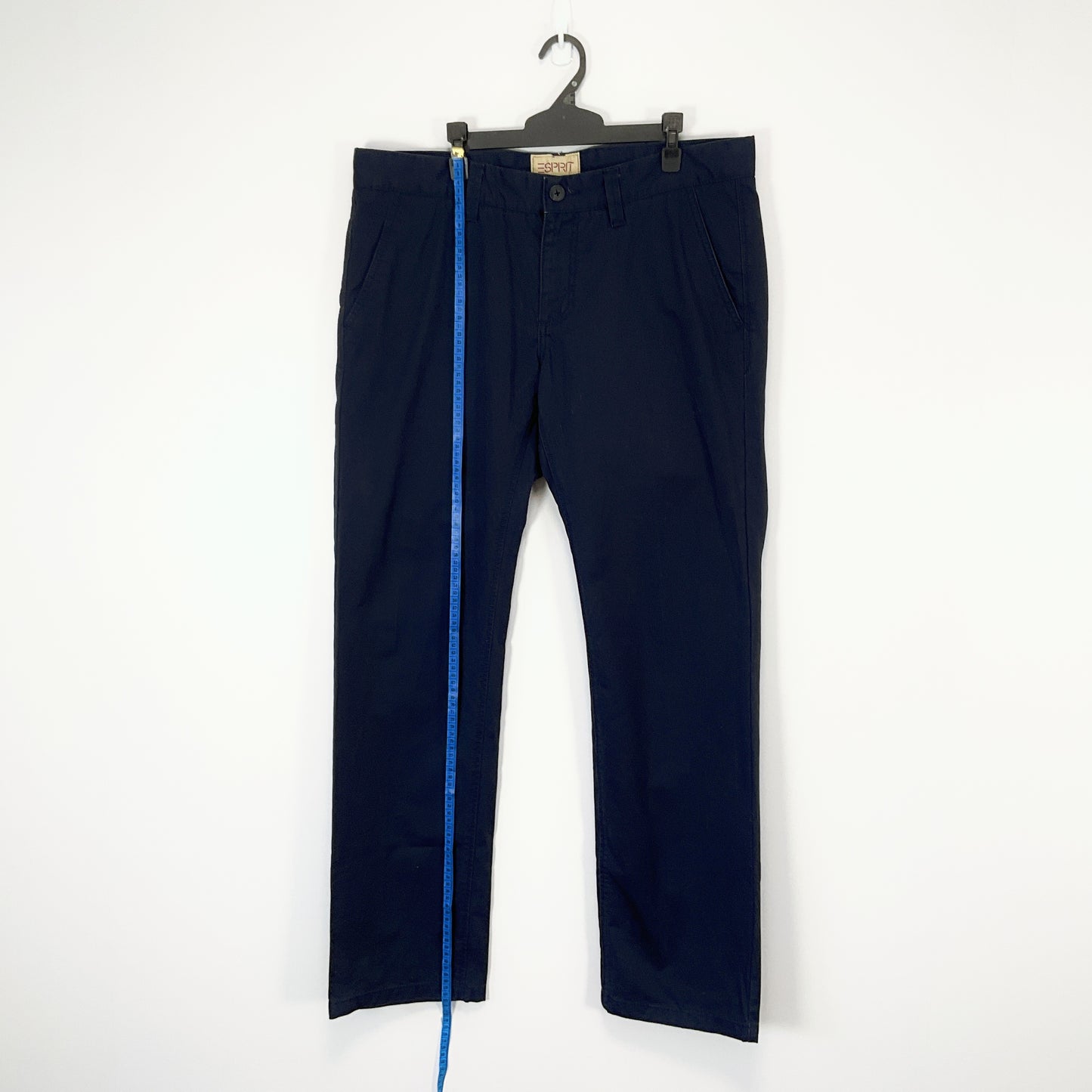 ESPRIT - Men's Casual Navy Straight Leg Cotton Trouser