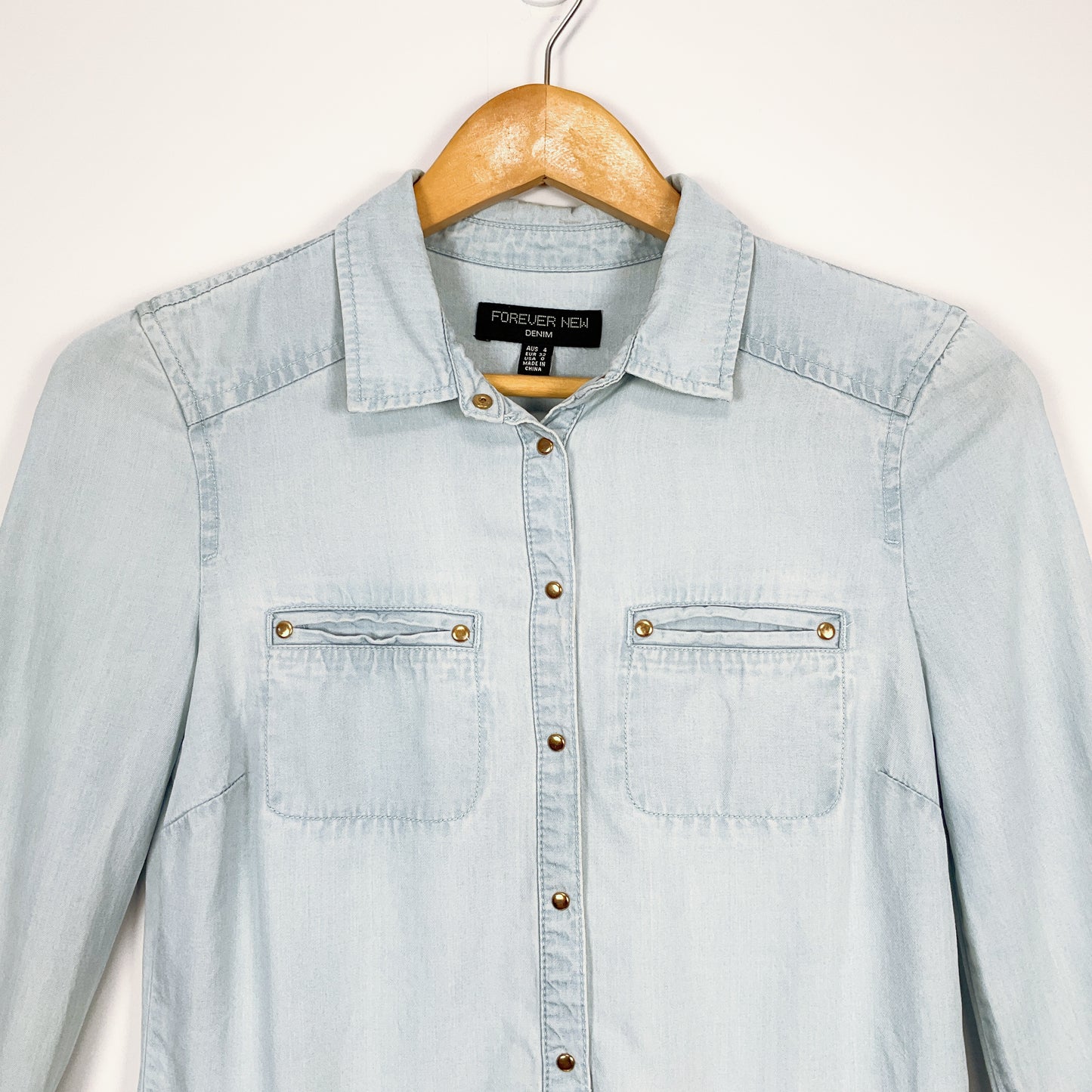 Forever New - Light Wash Denim Shirt