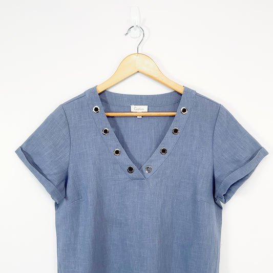 Capture - Blue Linen Dress