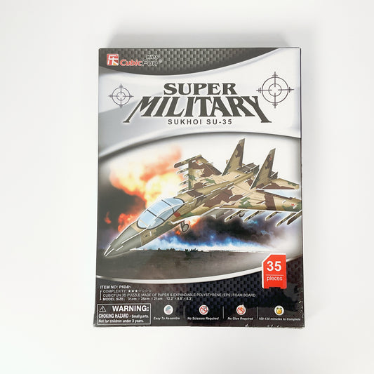 Cubic Fun - Sukhoi Su-35 Plane Airplane 3D DIY Puzzle Model Building Kit