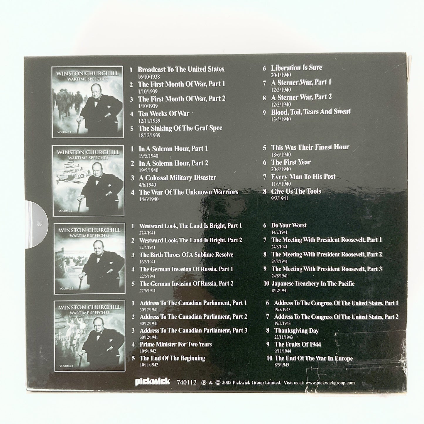 Winston Churchill - Wartime Speeches 4 CD Set