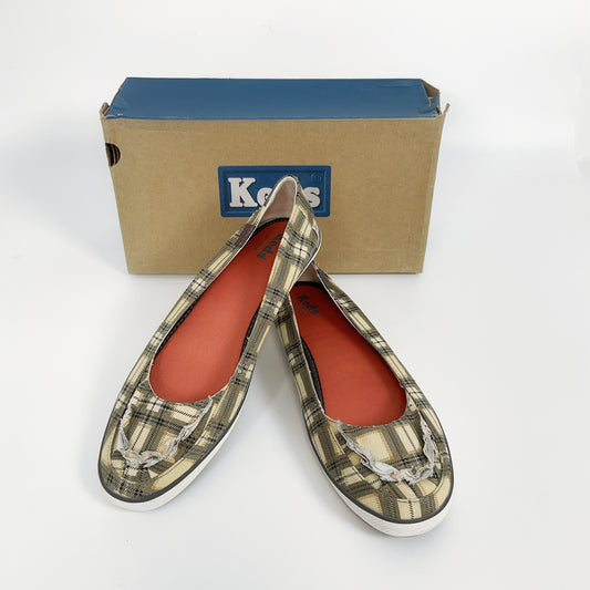 Keds - Buttercup Plaid Mini Canvas Slip On Size UK 7.5