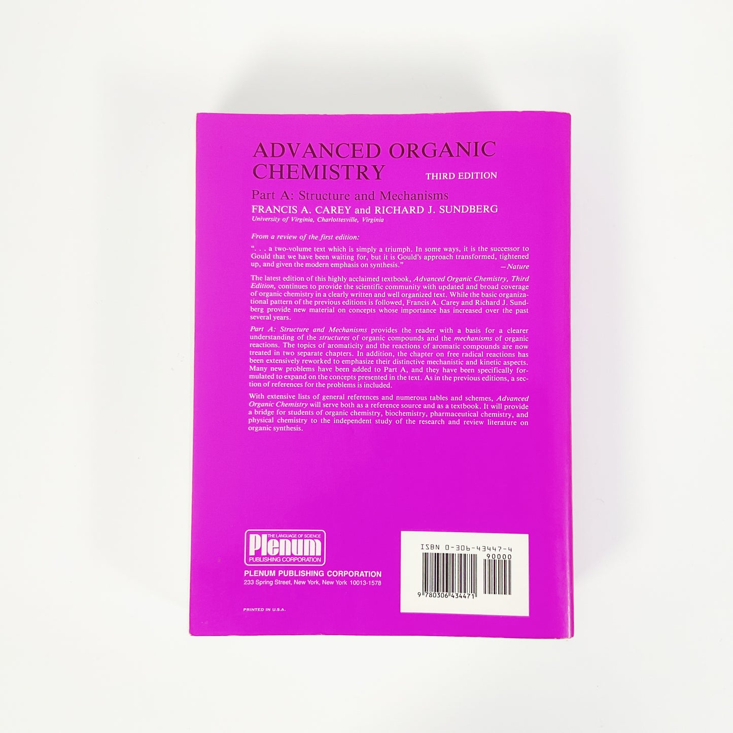 Advanced Organic Chemistry, Part B: Reaction and Synthesis