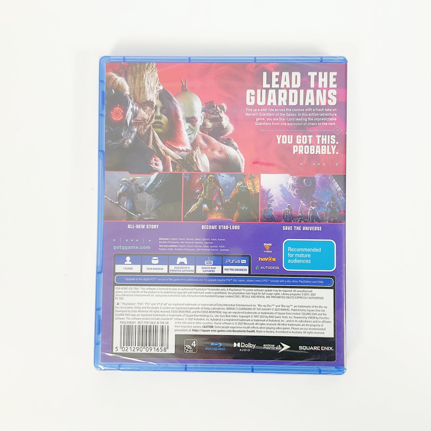 PS4 Game - Marvel - Guardians Of The Galaxy