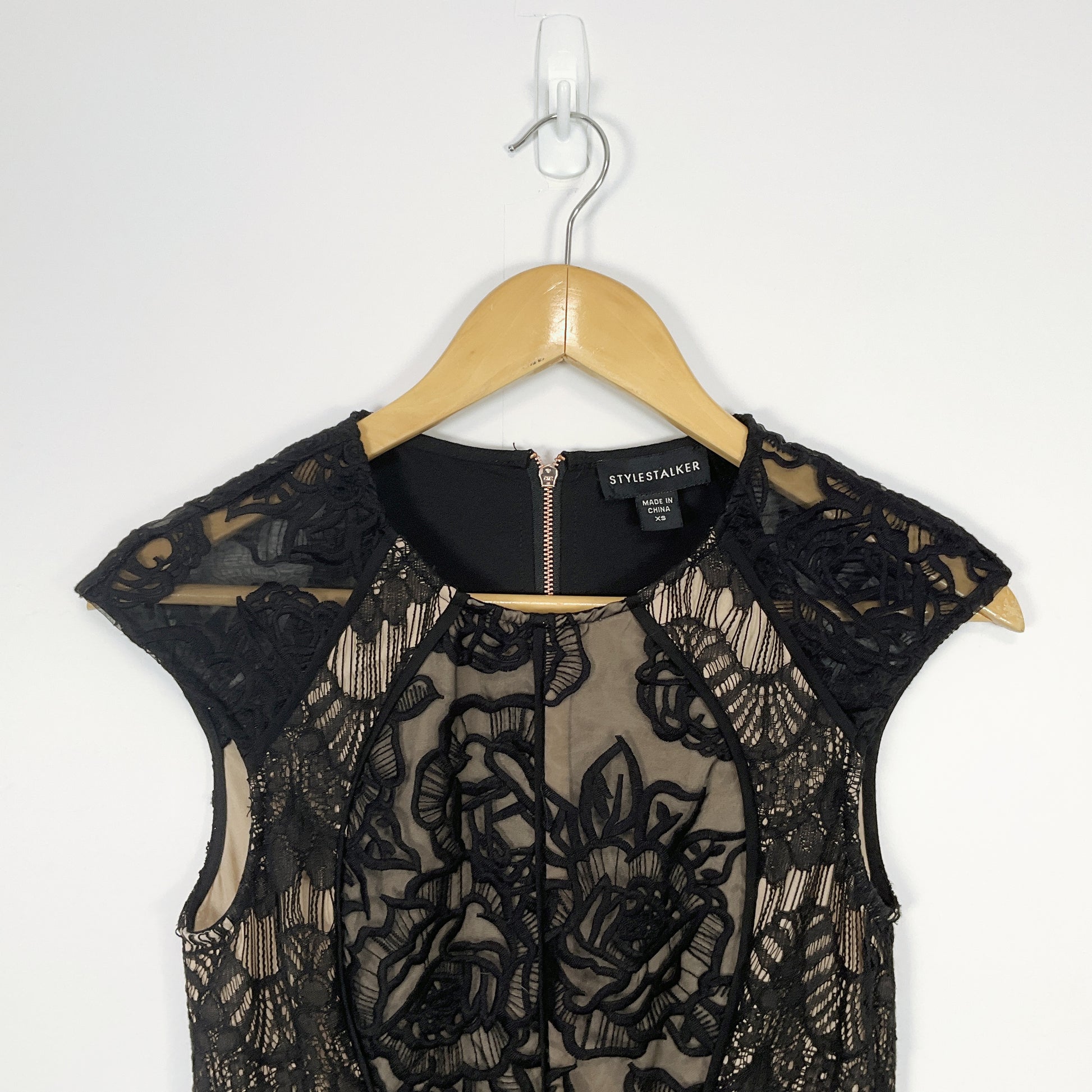 black belle garden lace belted mini dress Bebe Women's Lace Bell Sleeve Cutout Dress, Size XXS in Black
